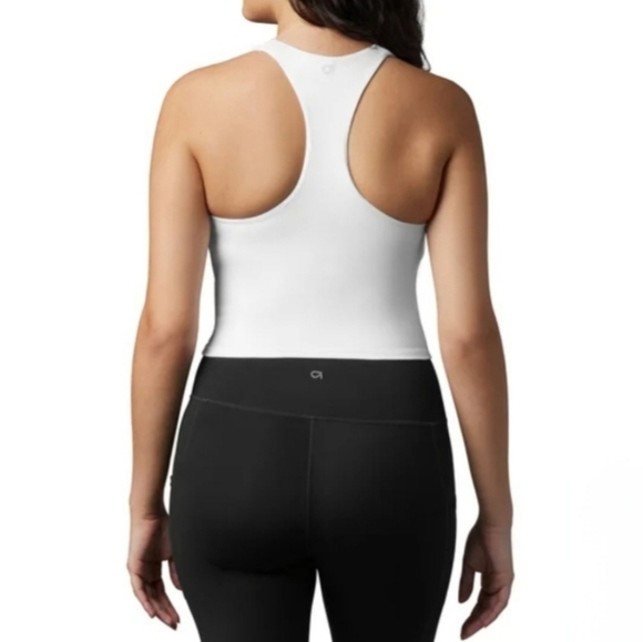 Gap Fit Set Of 2 Tank Bras White Black Sports Bra Size Large Activewear Top - Picture 5 of 13